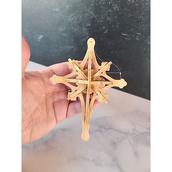 Wooden Cross Christmas Ornament - Picture 2 of 10